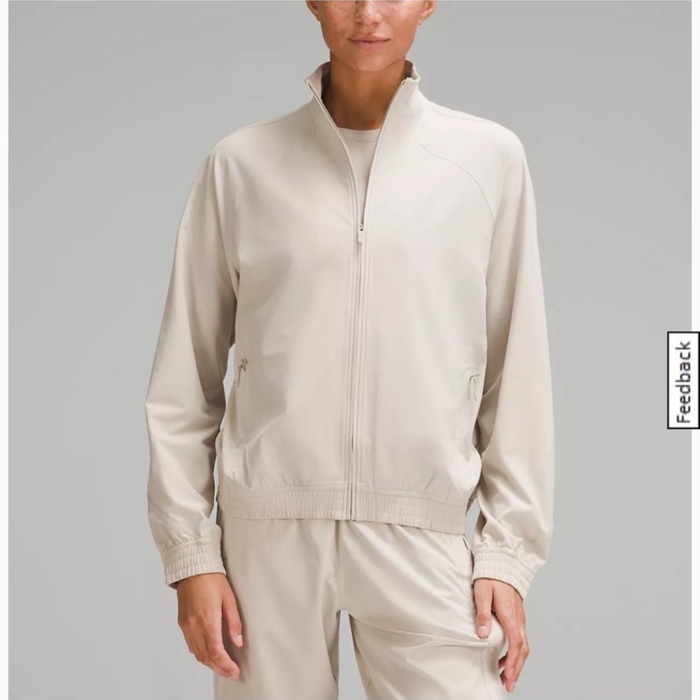 Lululemon Athletica Relaxed Fit Track Jacket Mojave tan size 4 NWT